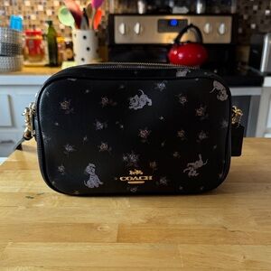 Coach Disney 101 Dalmatian Black Floral Crossbody Bag